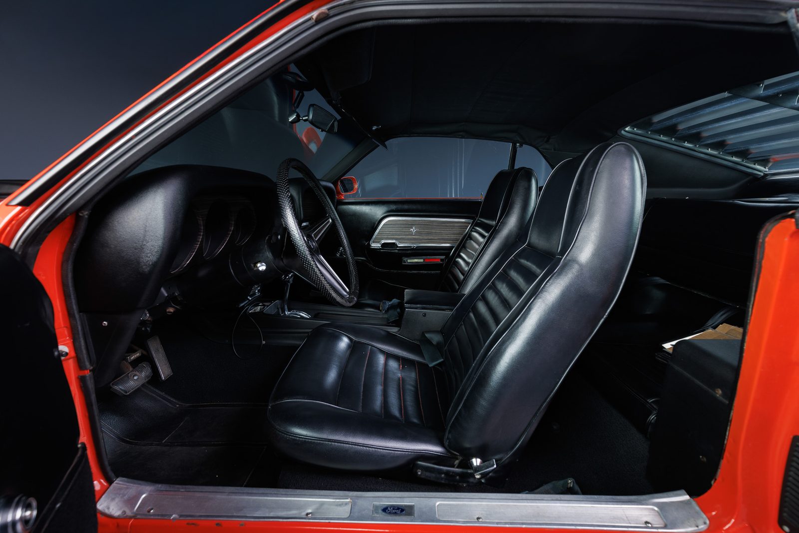 1970 Mach 1 black vinyl interior