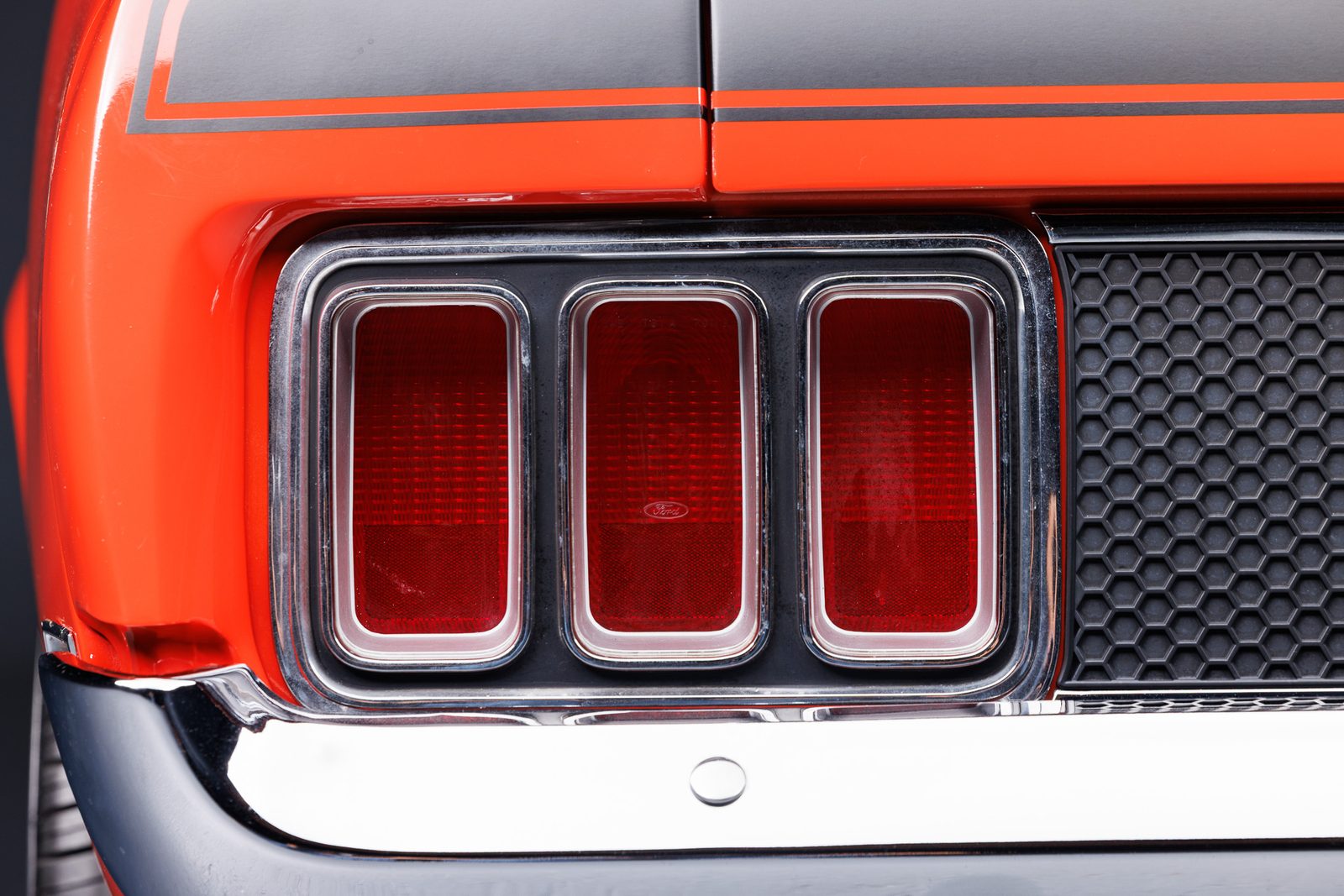 1970 Mach 1 taillight close detail