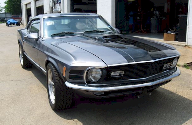Gray 1970 Mach 1 — Rear Angle