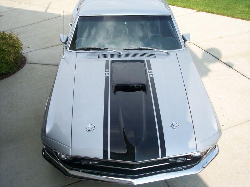 Silver 1970 Mach 1 — 3/4 Rear View