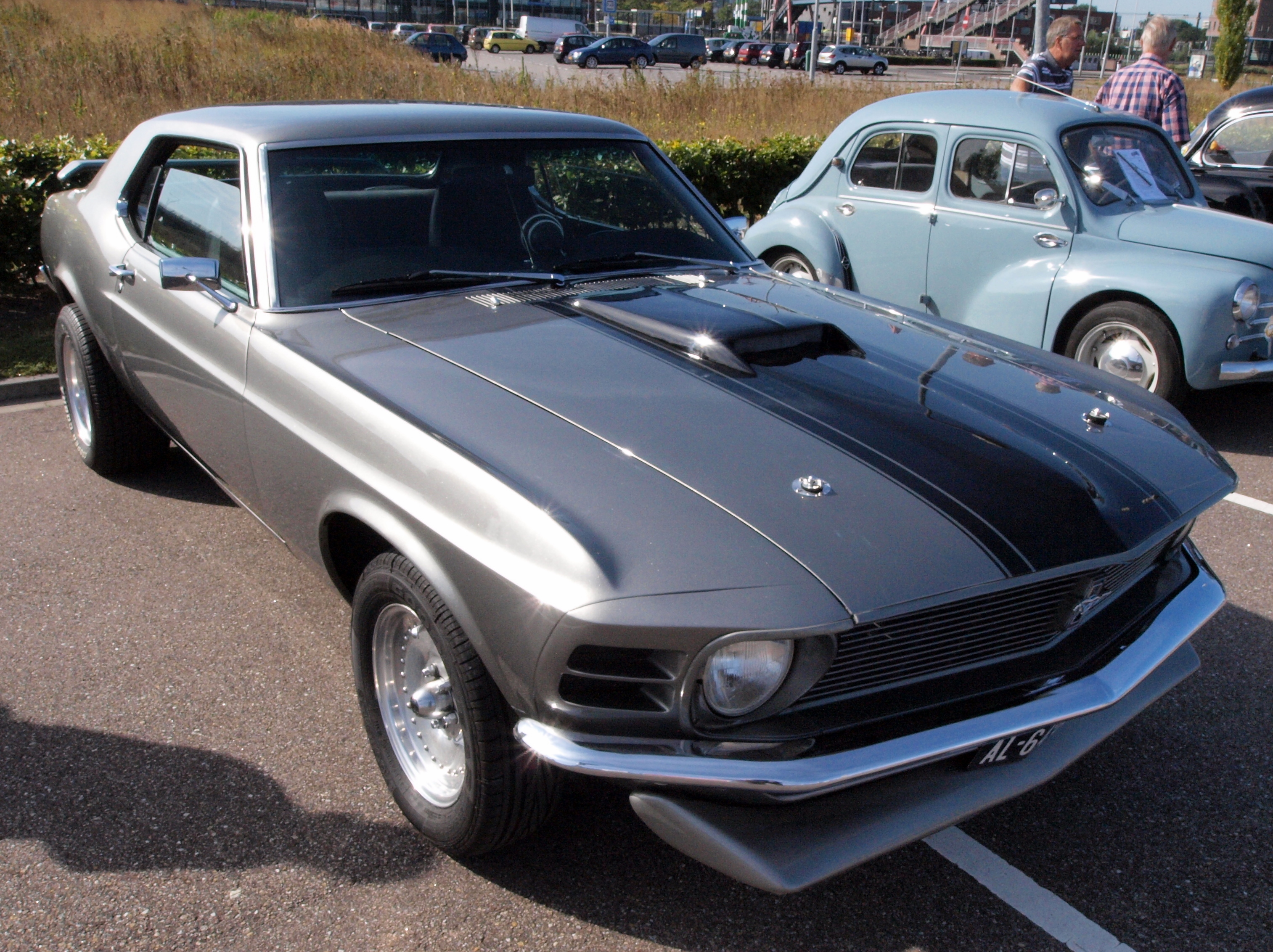 Silver 1970 Ford Mustang — Classic Car Meeting Haarlem