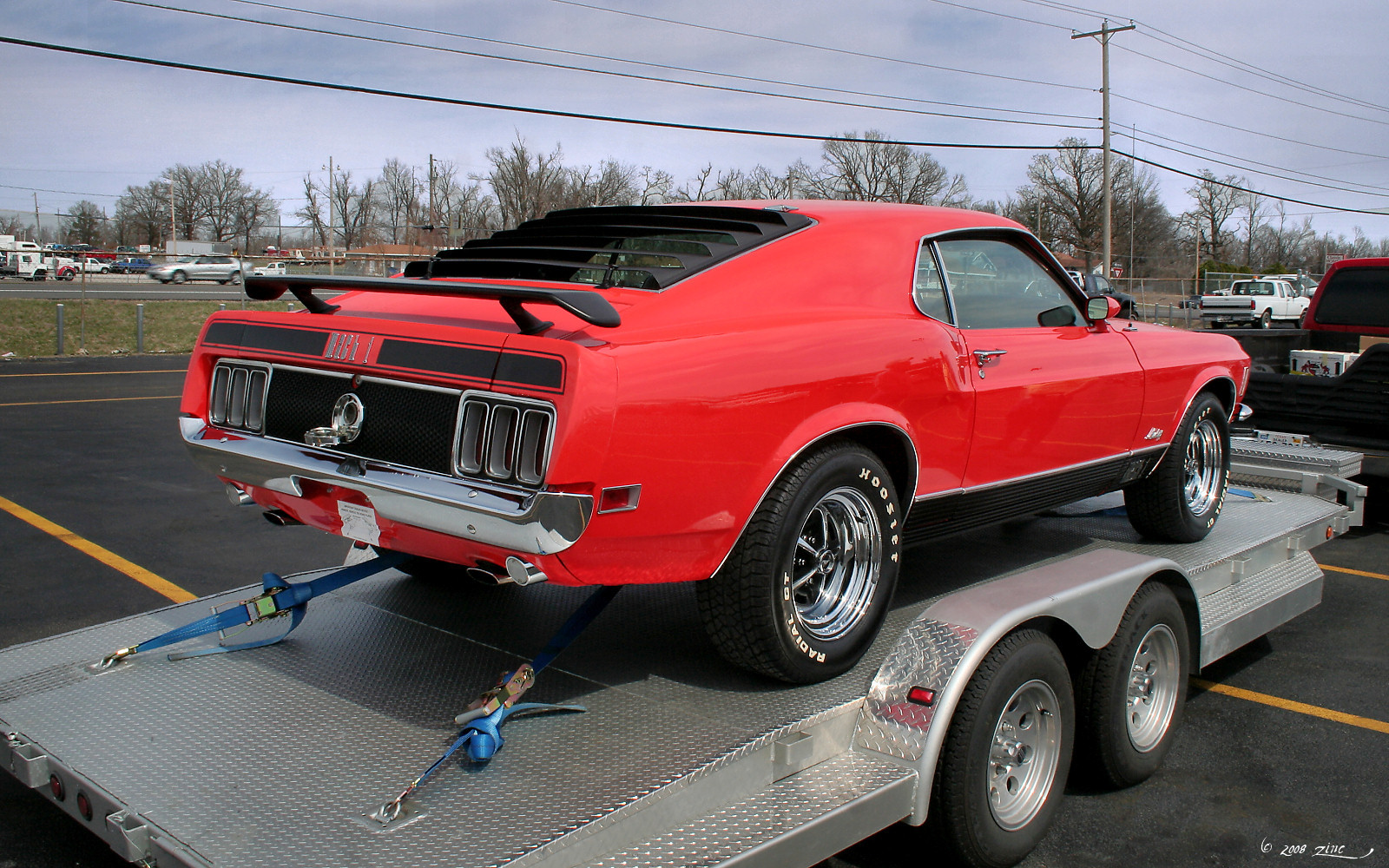 1970 Mach 1 Red Rear
